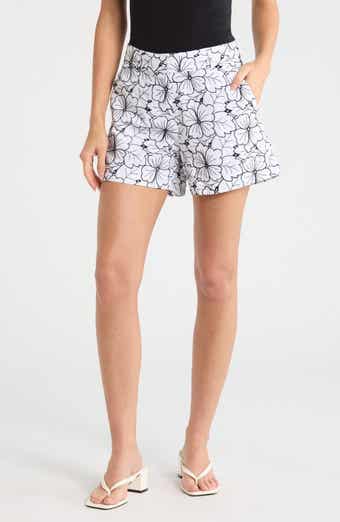 Floral Embroidered Shorts