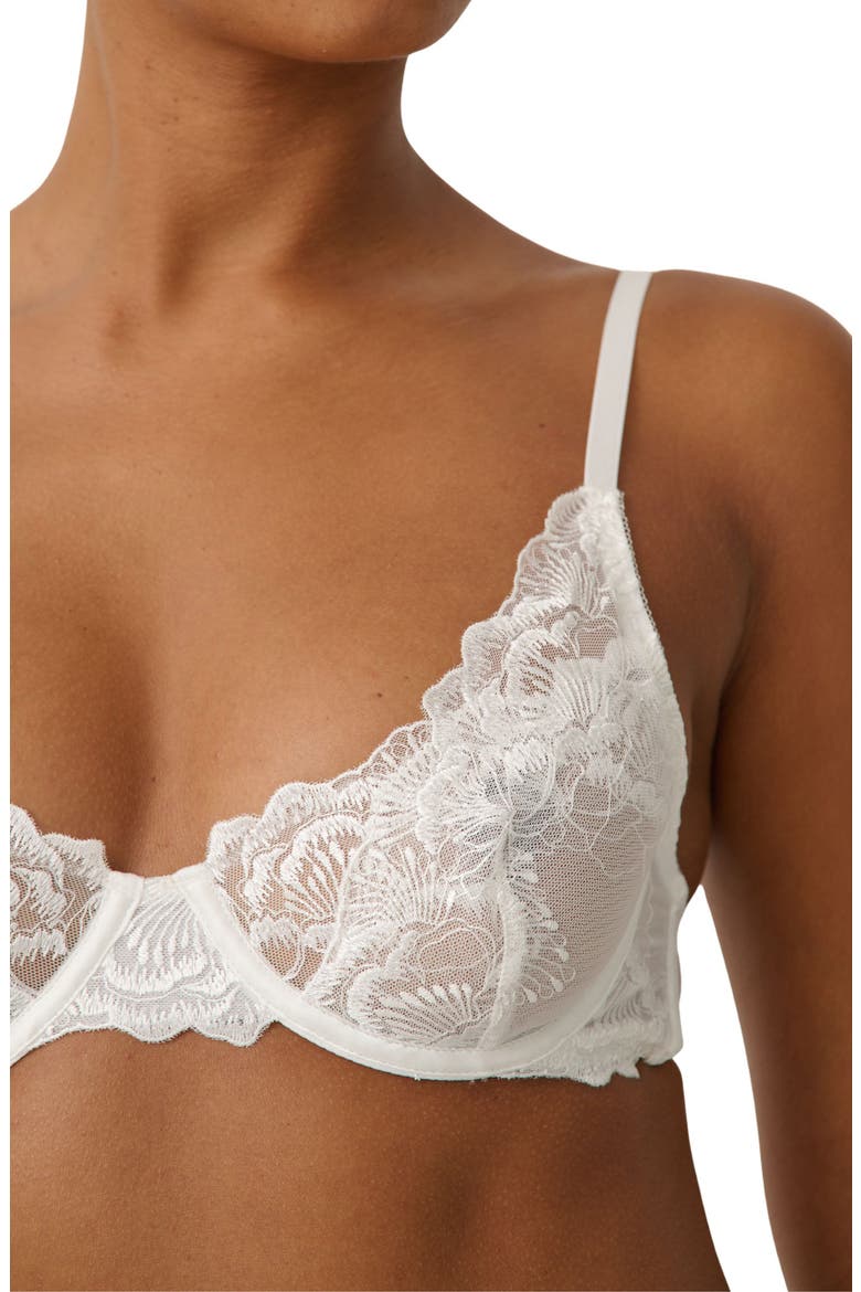 Charli Embroidered Underwire Bra, Alternate, color, WHITE