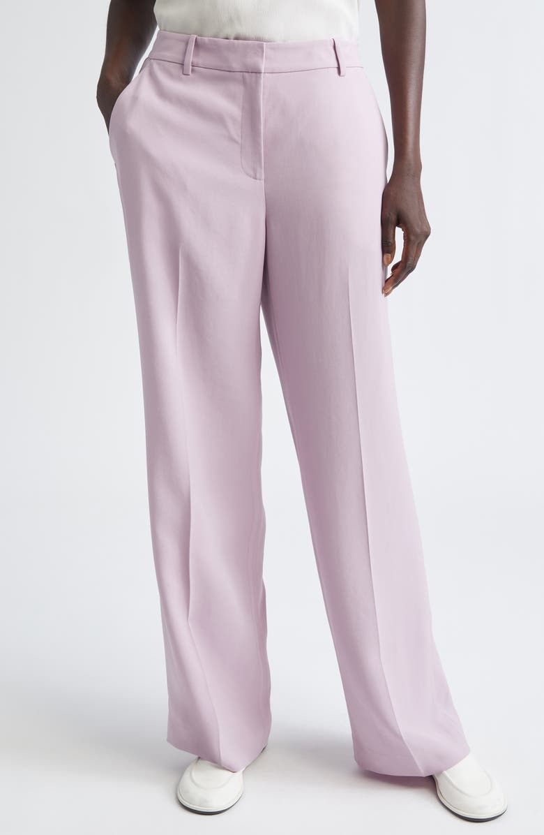 Lafayette 148 New York Gates Wide Leg Pants, Main, color, Lavender Tint