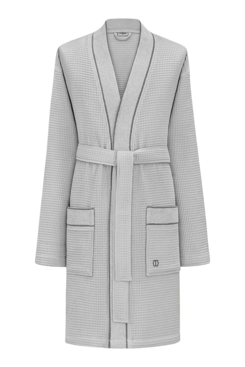 Sauners Unisex Bathrobe, Alternate, color, Grey