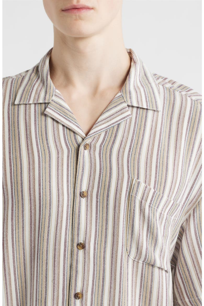 Bunker Twisted Stripe Camp Shirt, Alternate, color, ROBUST RED