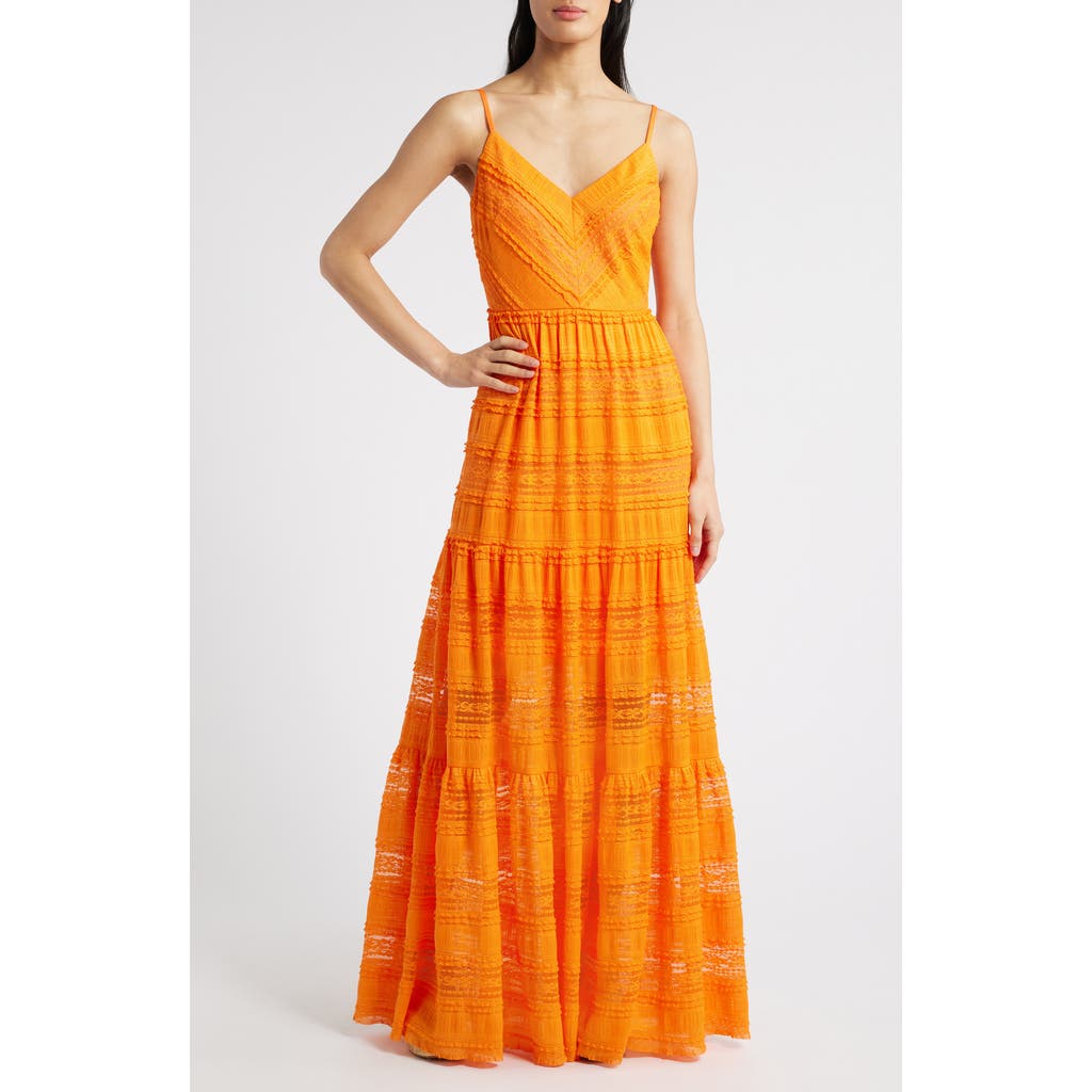 ELIZA J ELIZA J LACE INSET DETAIL MAXI SUNDRESS