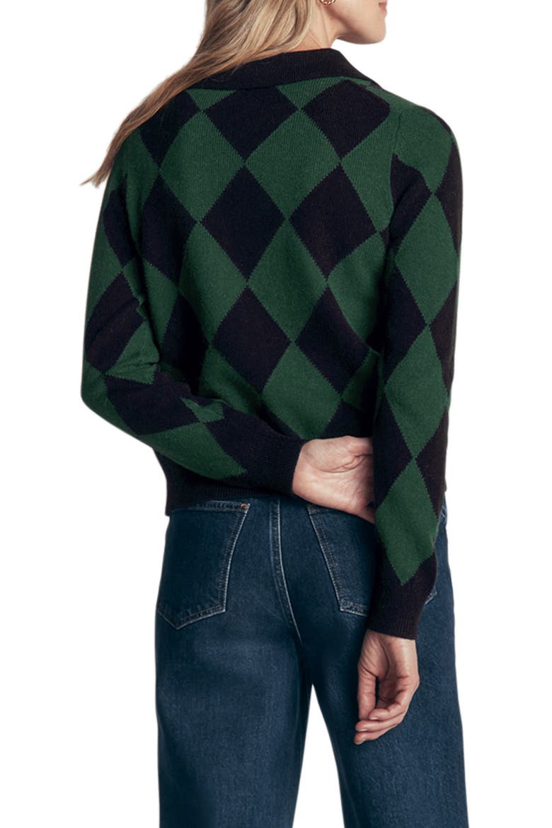 Ariadne Alpaca Blend Cardigan, Alternate, color, NAVY, ARGYLE