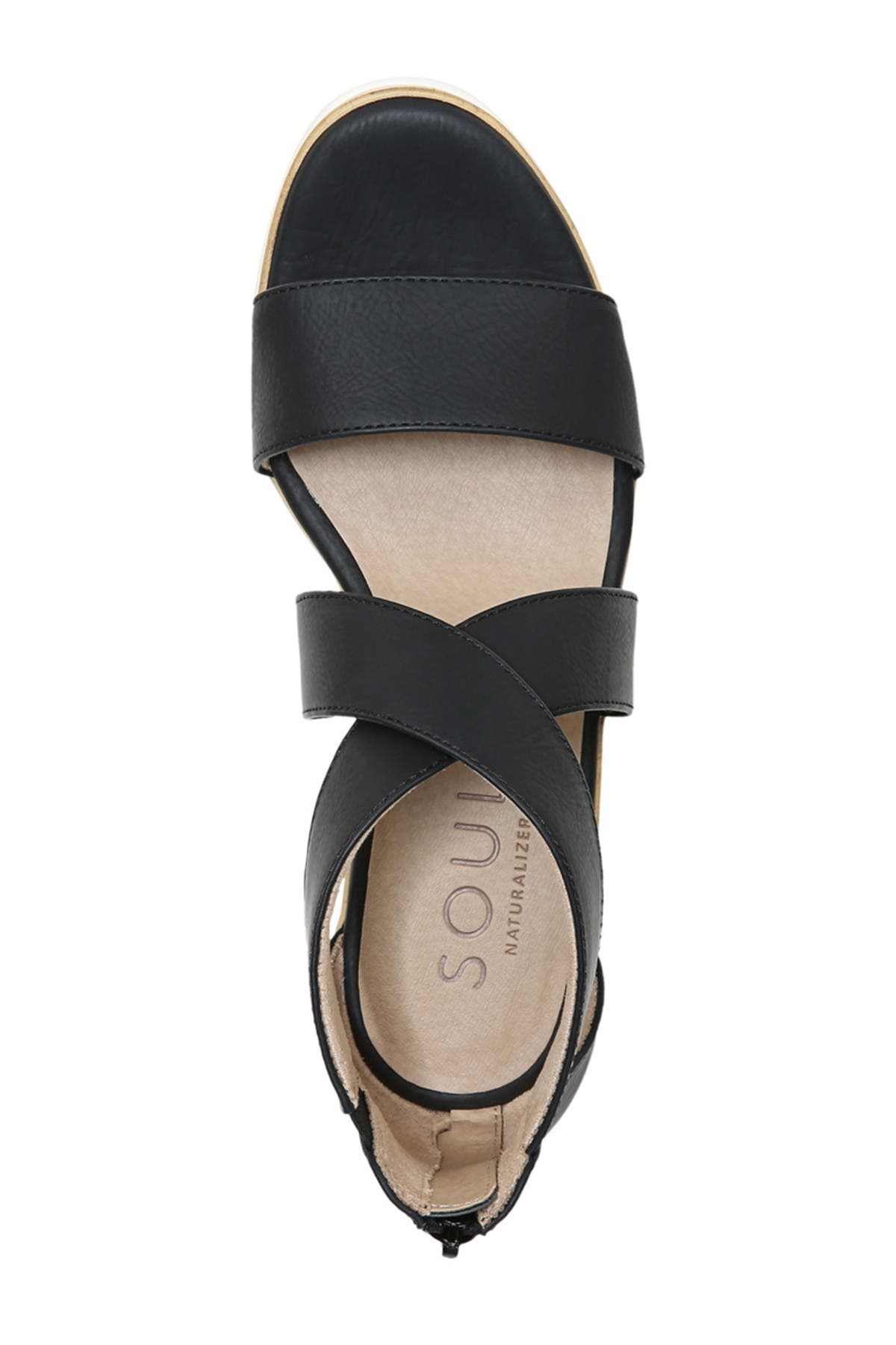 SOUL NATURALIZER Goodtimes Platform Wedge Sandal - Wide Width Available, Alternate, color, Black