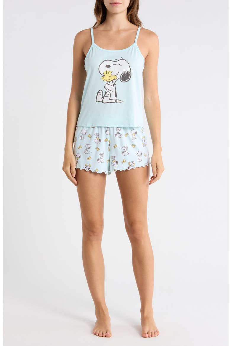 Snoopy & Woodstock Cami Pajamas, Main, color, PURPLE