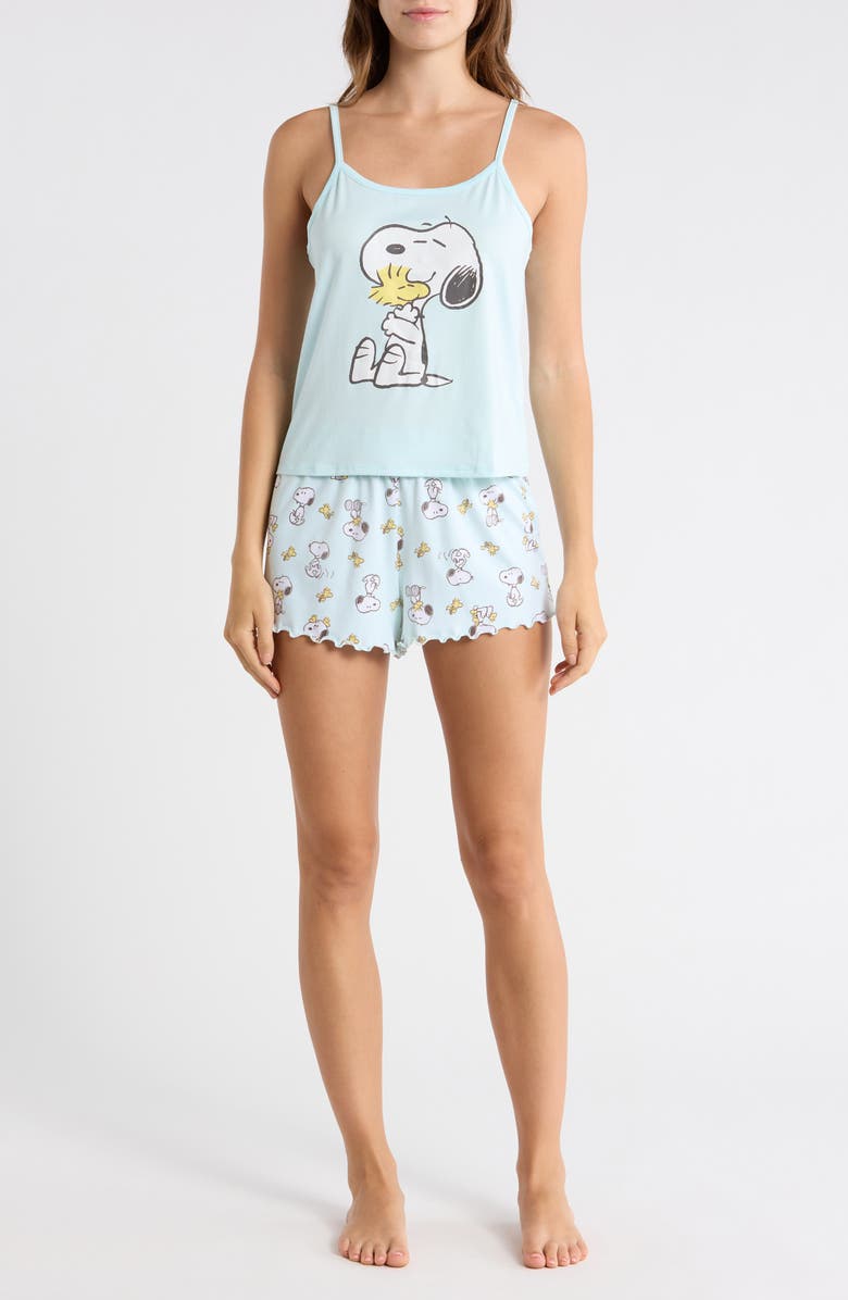 PEANUTS Snoopy & Woodstock Cami Pajamas, Main, color, Purple