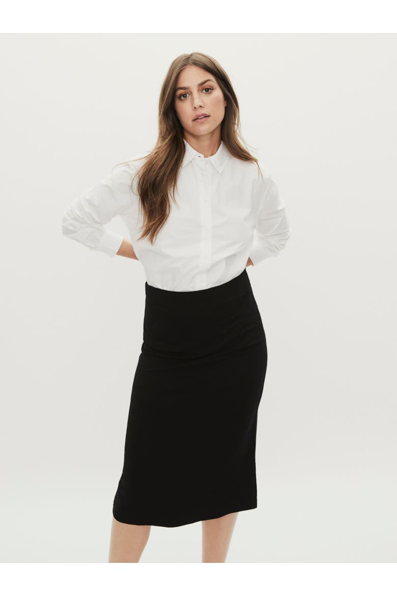 MaSeuloa Midi Pencil Skirt, Main, color, Black