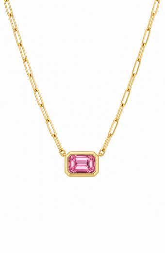 Bezel Set Moissanite Pendant Necklace