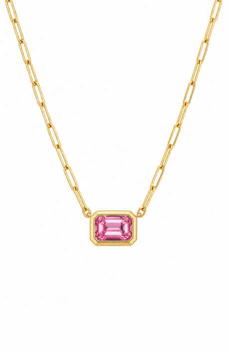 Bezel Set Moissanite Pendant Necklace
