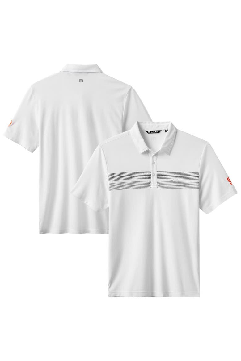 Men's TravisMathew White San Francisco Giants Top Recruit Tri-Blend Polo, Alternate, color, White