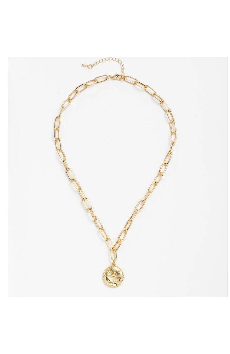 DLORIA Gold Compass Pendant Necklace, Alternate, color,