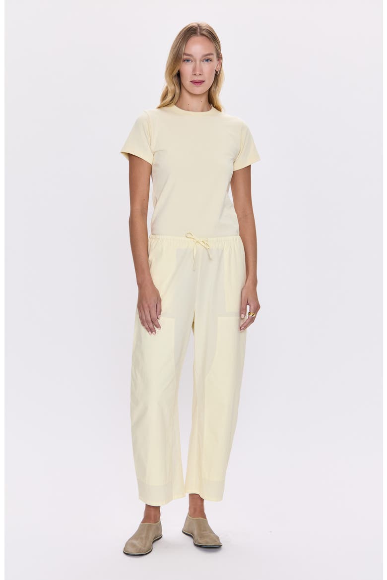 Theo Stretch Cotton Ankle Drawstring Pants, Alternate, color, LEMONADE