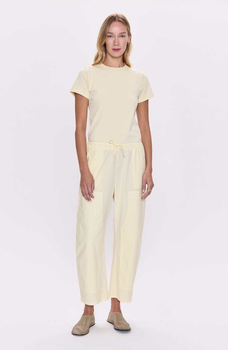 Pistola Theo Stretch Cotton Ankle Drawstring Pants, Alternate, color, Lemonade