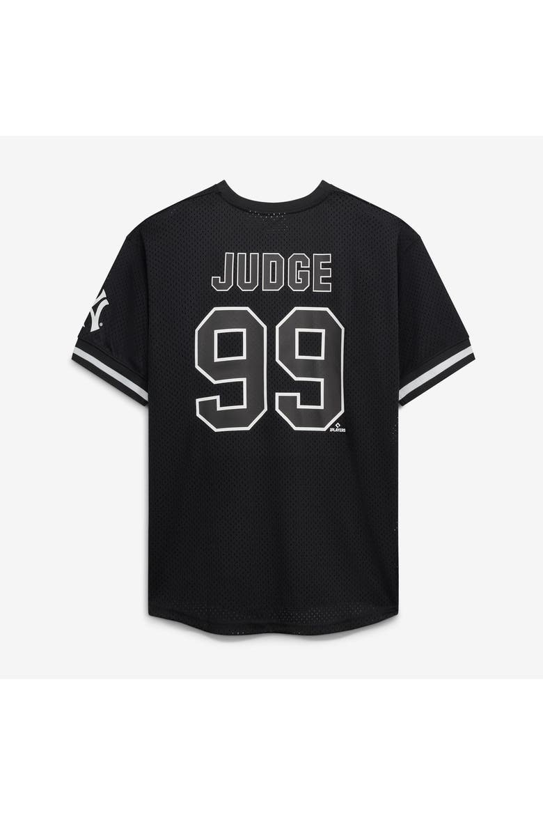 Men's Fanatics Aaron Judge Black/White New York Yankees Big & Tall Heavyweight Mesh Jersey, Alternate, color, Black