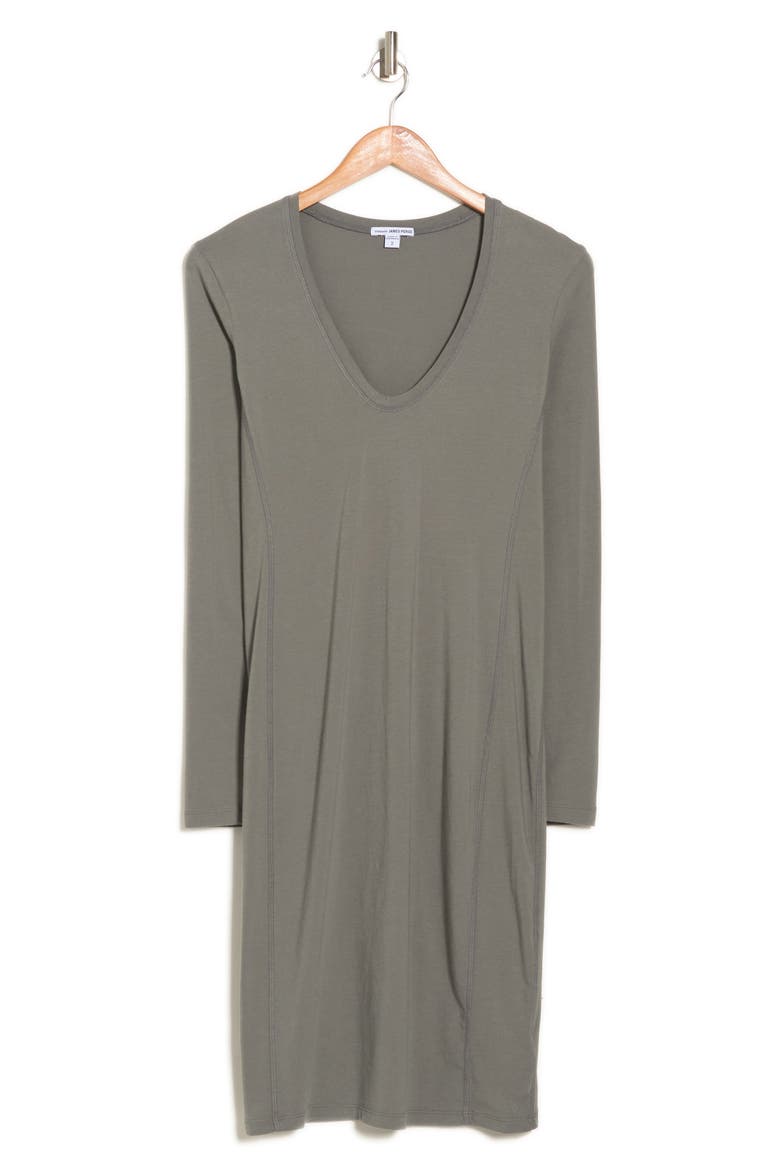 V-Neck Long Sleeve Dress, Alternate, color, SIGNET