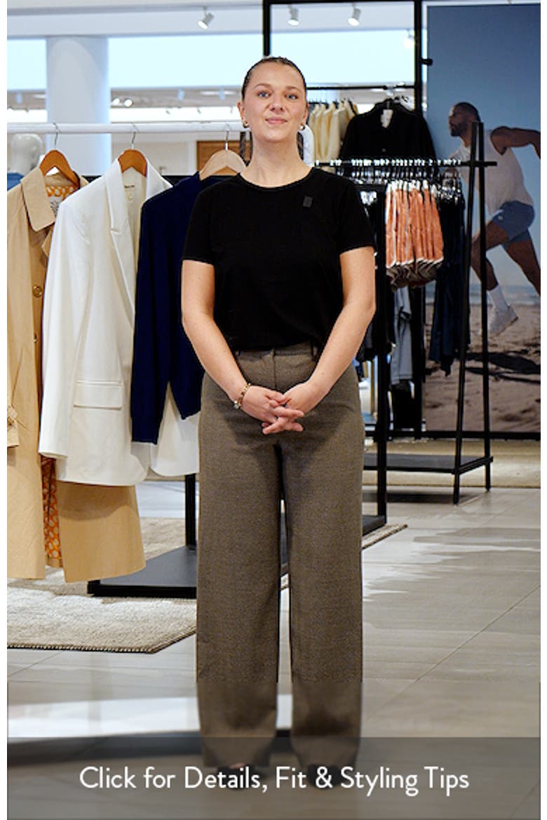 High Waist Herringbone Straight Leg Pants video