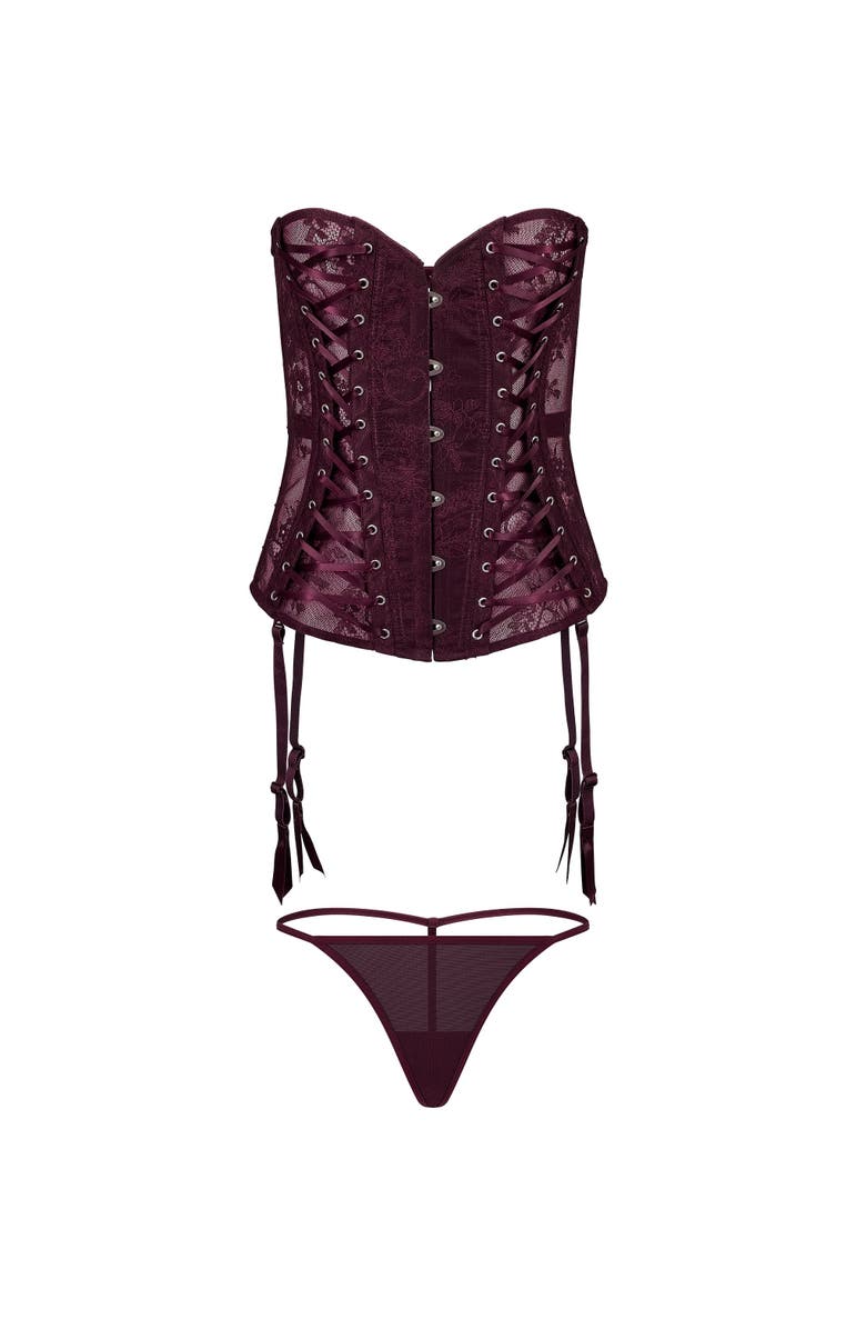 Adore Me Nikita Unlined Boned Corset, Alternate, color, 
