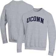 Champion Men's Champion  Heather Gray UConn Huskies Basic Arch Fleece Pullover Sweatshirt
