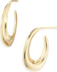 ARGENTO VIVO Tapered Oval Hoop Earrings