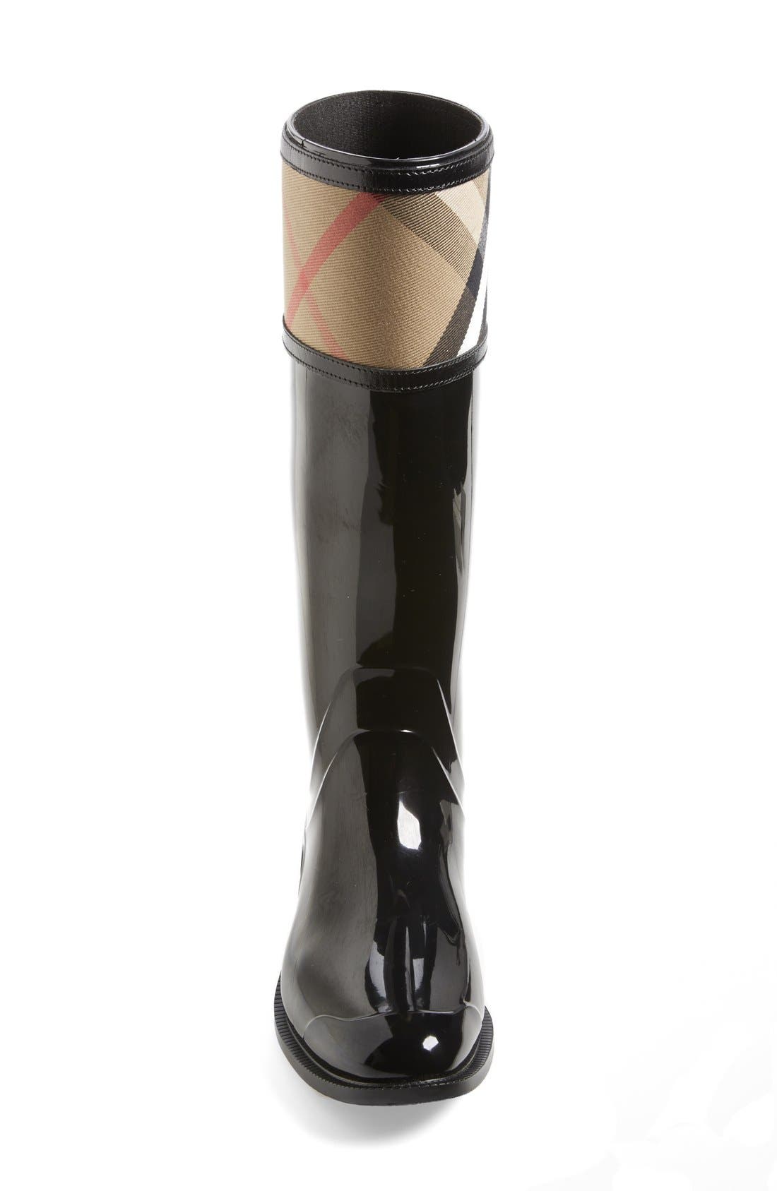 Burberry Crosshill Rain Boot, Alternate, color, 
