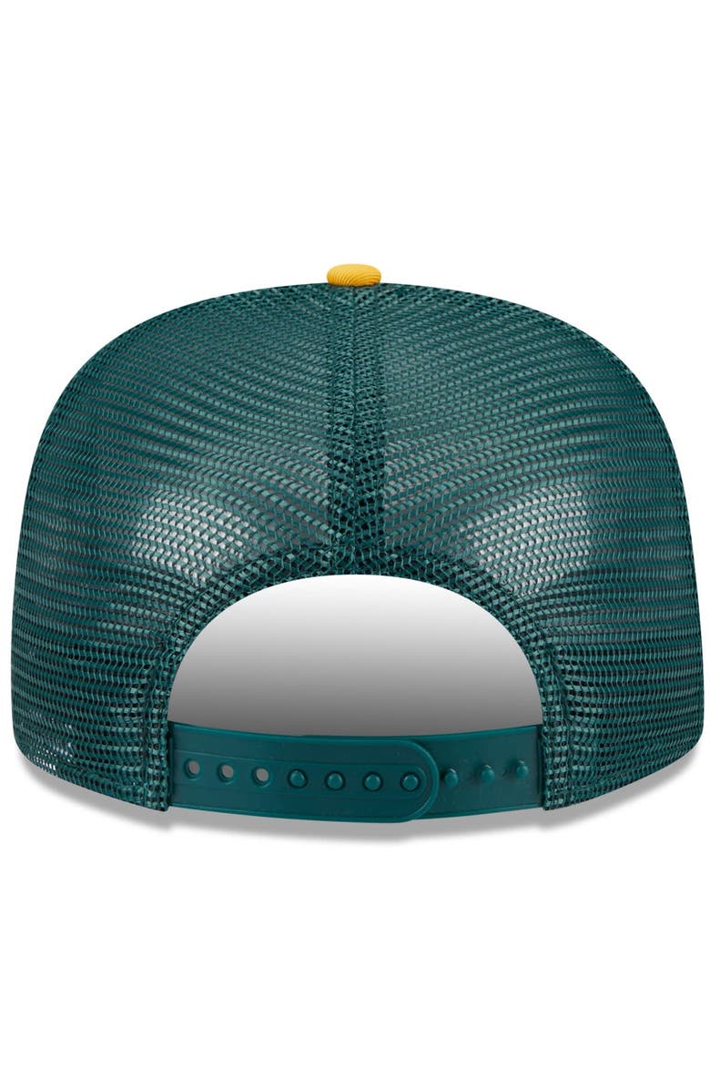 New Era Men's New Era White/Gold Oakland Athletics Team Foam Front A-Frame Trucker 9FIFTY Snapback Hat, Alternate, color, White