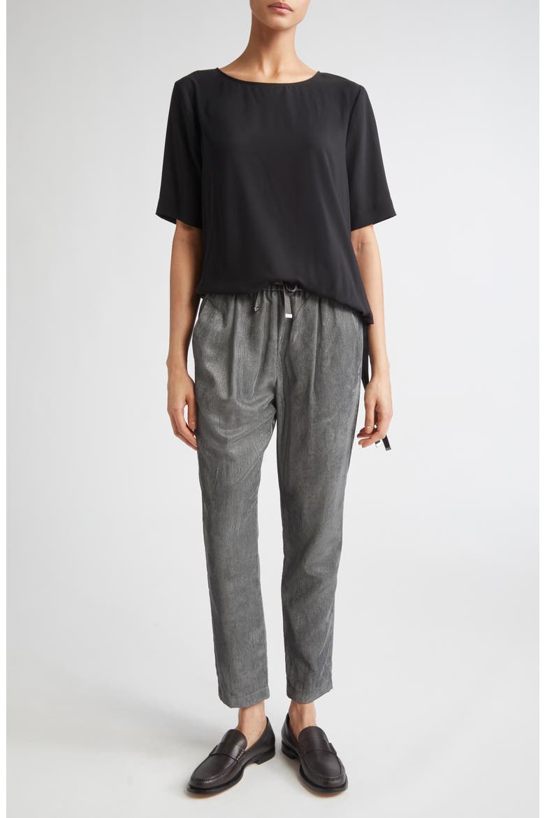Drawstring Hem T-Shirt, Alternate, color, BLACK