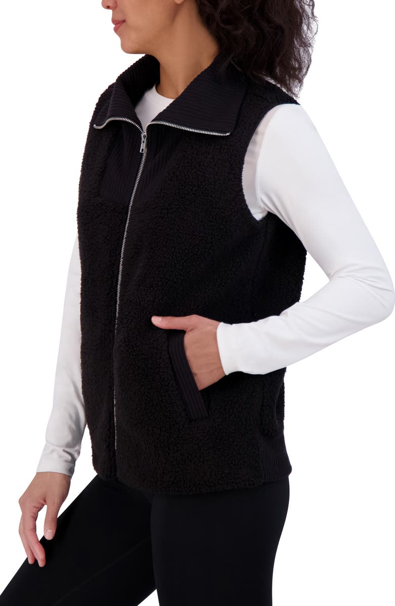 SAGE COLLECTIVE Mixed Fleece Vest, Alternate, color, 