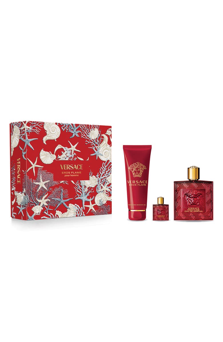 Versace Eros Flame Eau de Parfum 3-Piece Gift Set $171 Value, Main, color,