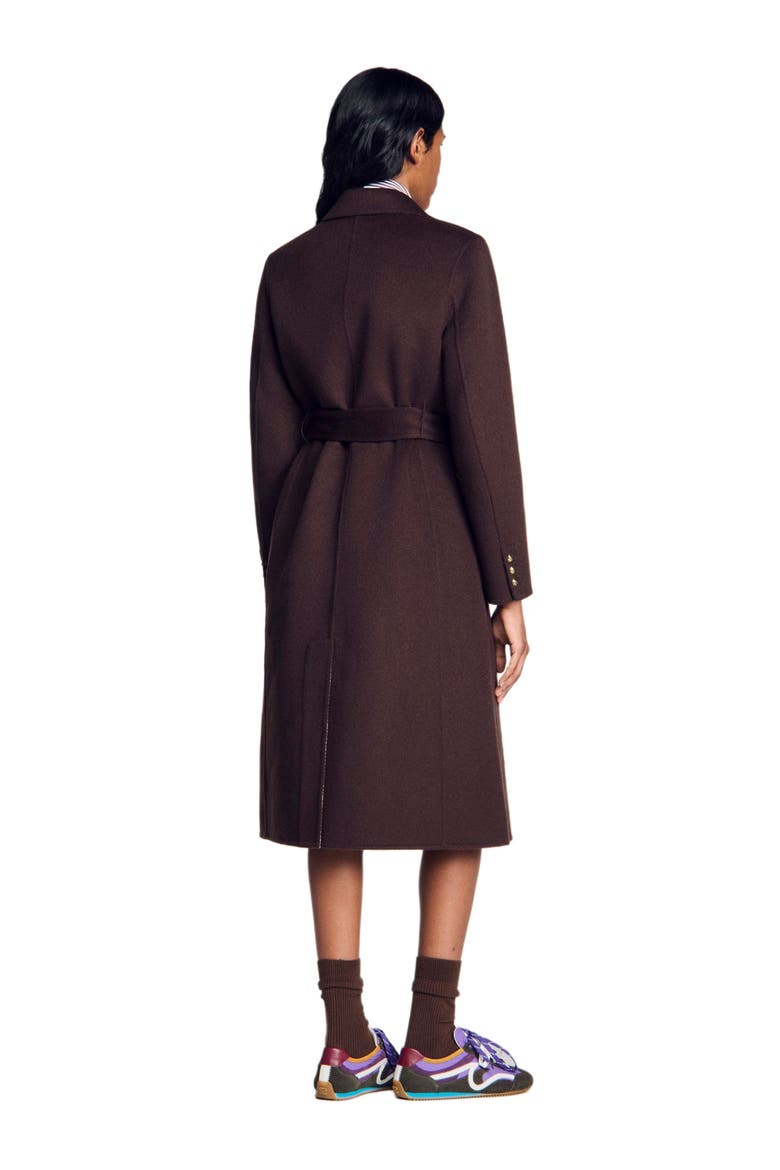 Double-faced check coat, Alternate, color, Brown