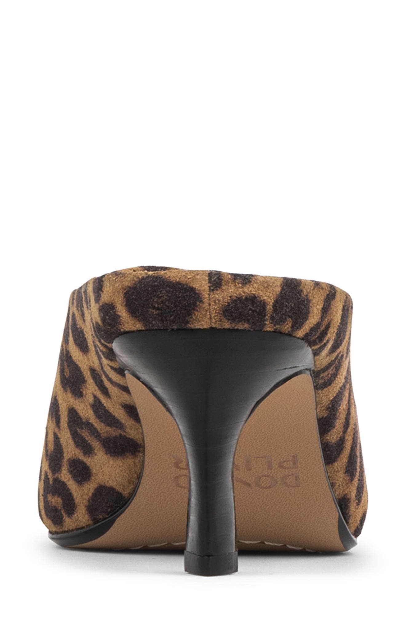 Braelynn Leather Heeled Mule, Alternate, color, LEOPARD