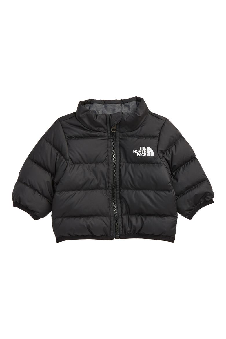 Andes Reversible Water Repellent 550 Fill Power Down Puffer Jacket, Main, color, TNF BLACK