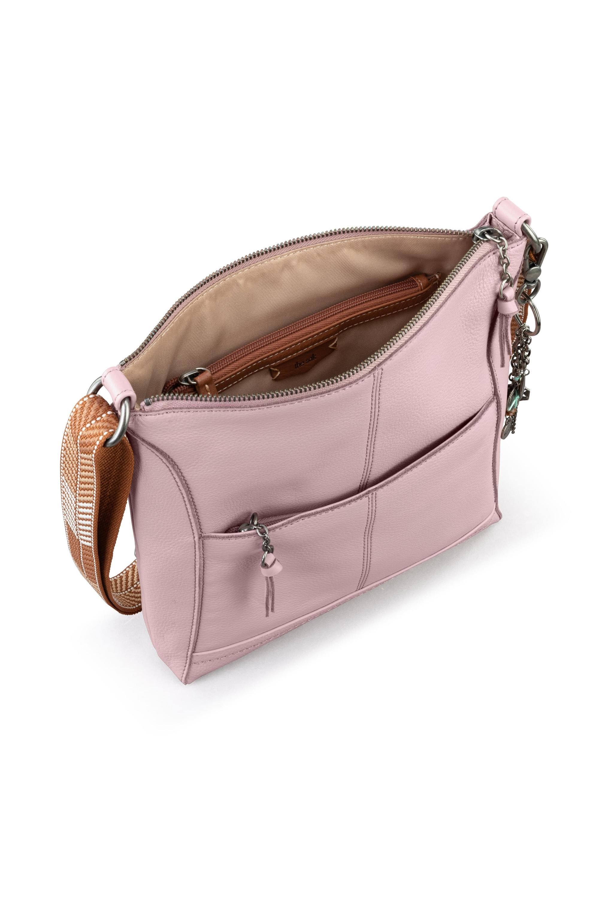 Lucia Crossbody Leather Bag, Alternate, color, Rosewood