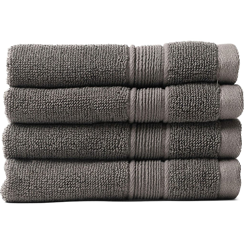 Cozy Earth Luxe Set Of 4 Washcloths In Gray