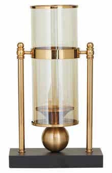 COSMO BY COSMOPOLITAN Gold Metal Hurricane Table Lamp