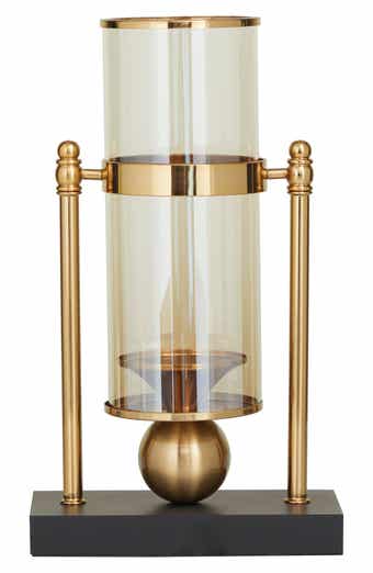 Gold Metal Hurricane Table Lamp