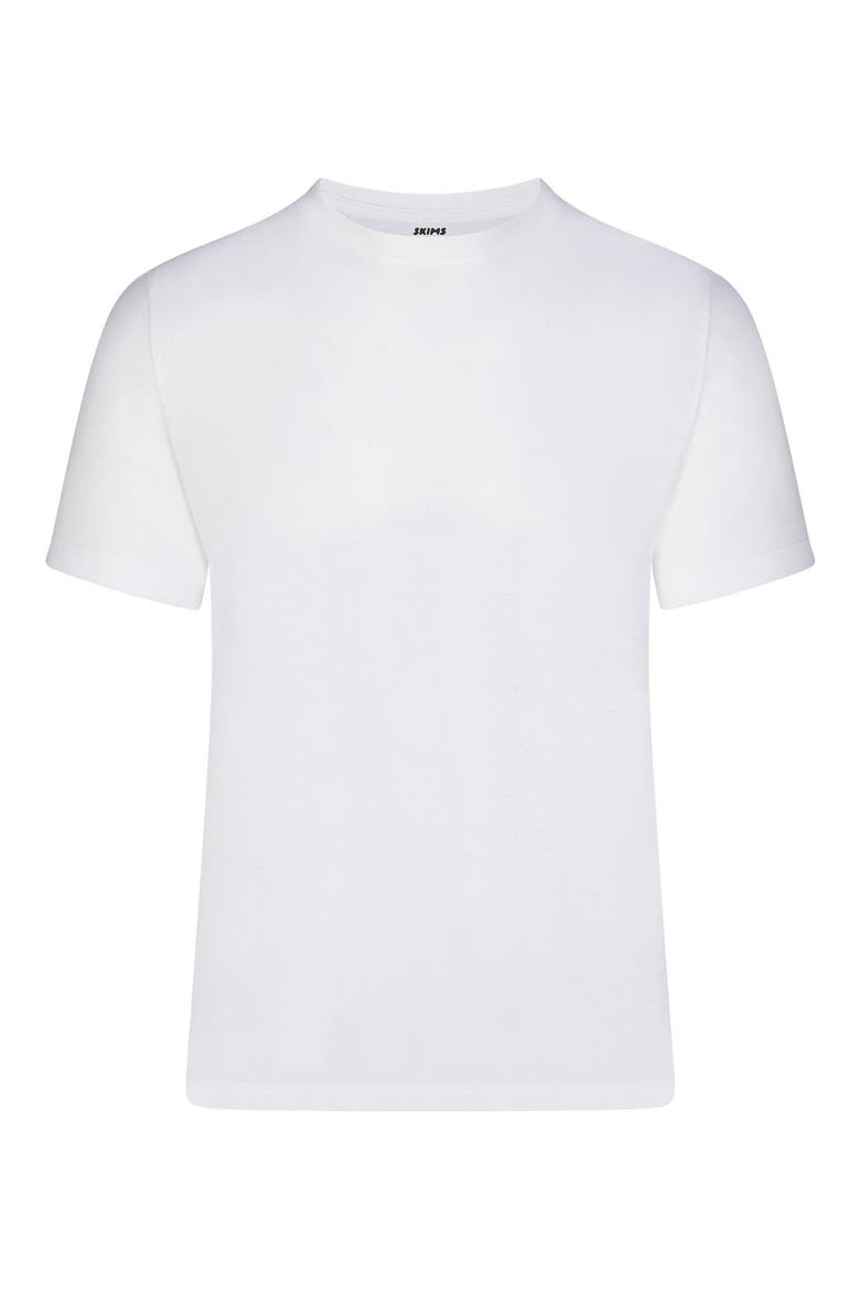 Classic Cotton Crewneck T-Shirt, Alternate, color, CHALK