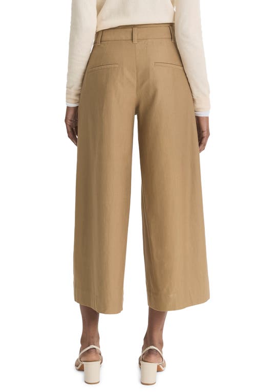Vince Double Waistband Culottes In Light Oak Wood