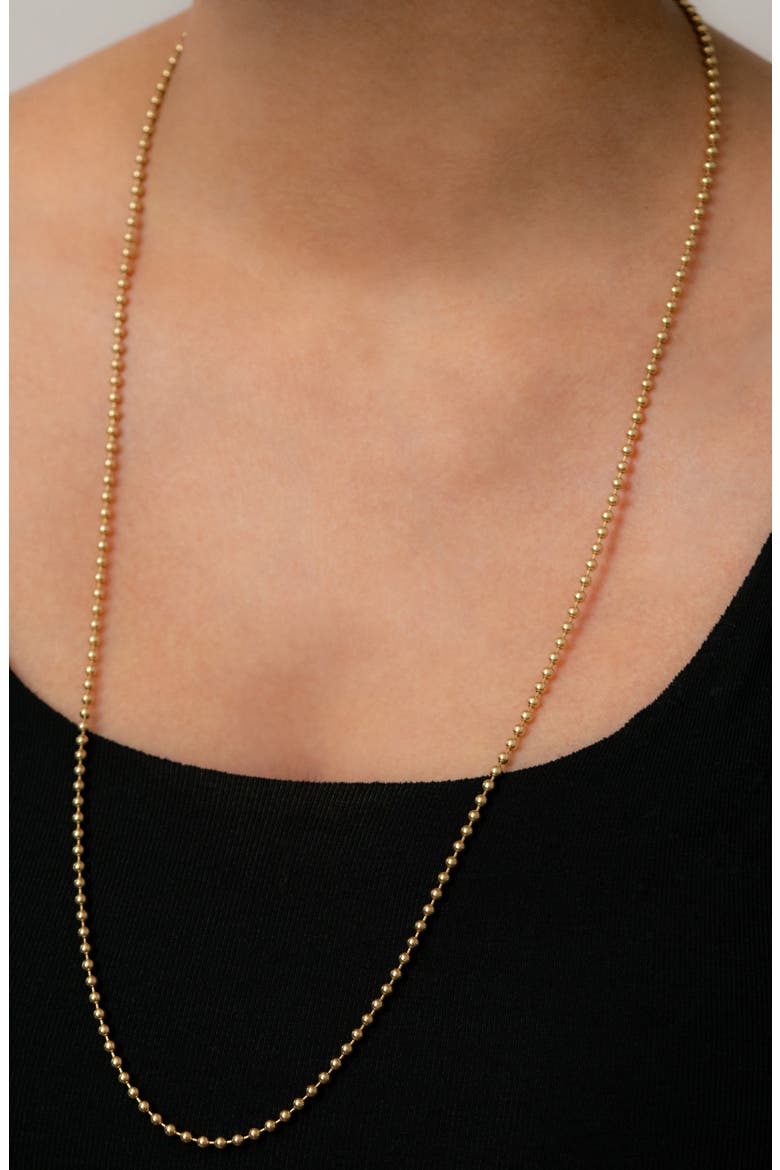 Ball Chain Necklace, Alternate, color, YELLOW GOLD