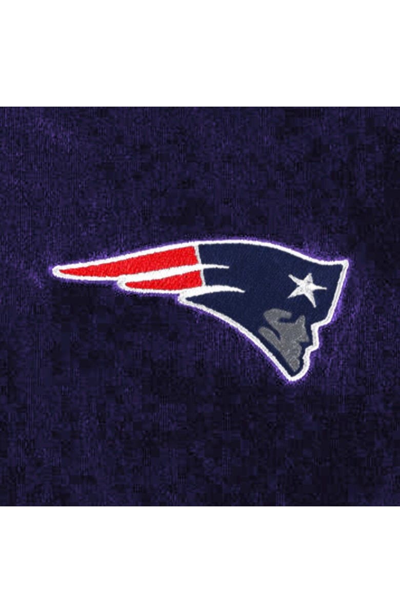 THE WILD COLLECTIVE Men's The Wild Collective Navy New England Patriots Metallic Bomber Full-Snap Jacket, Alternate, color, Navy