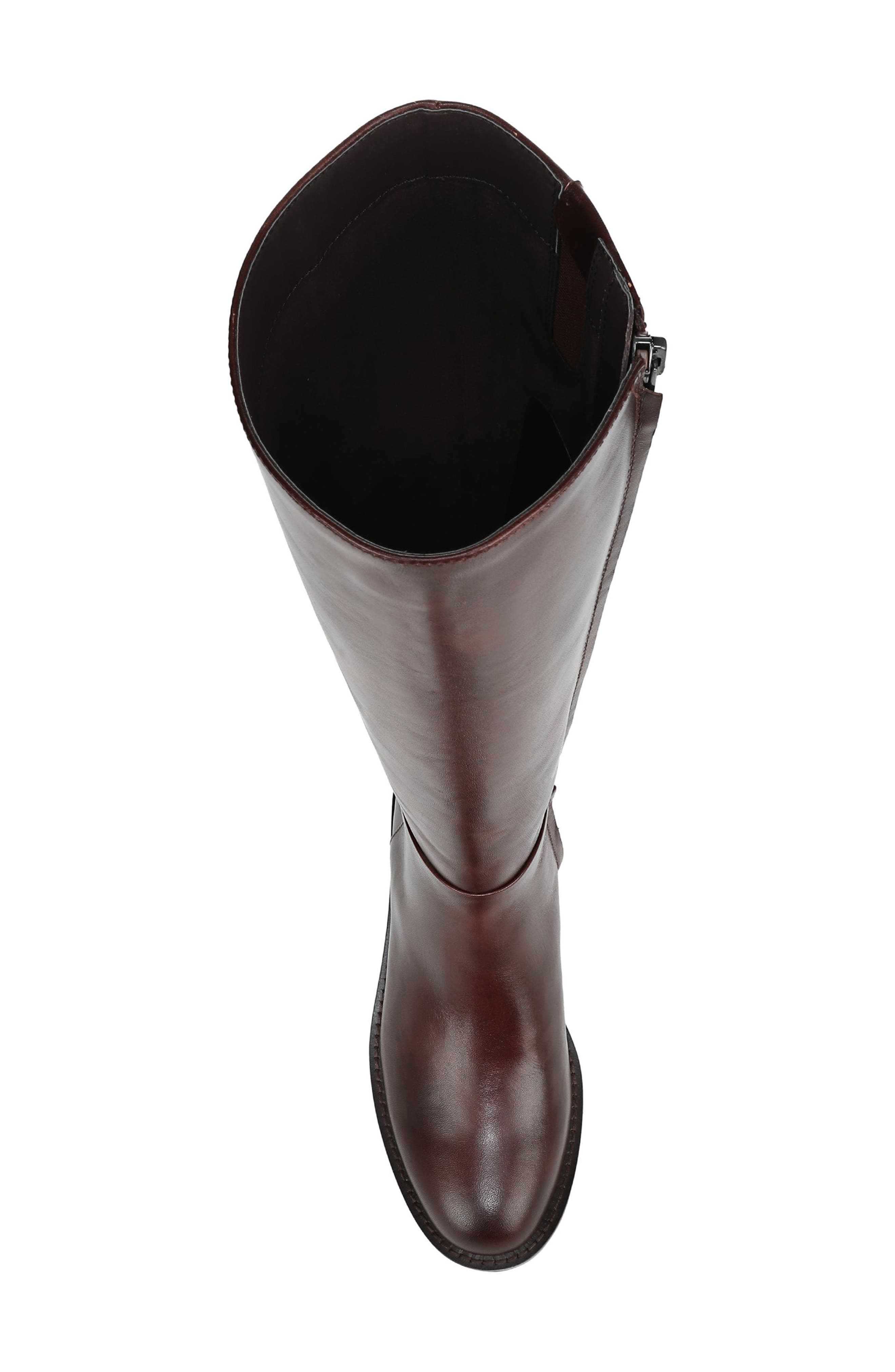 Milla Knee High Boot, Alternate, color, DARK BROWN LEATHER