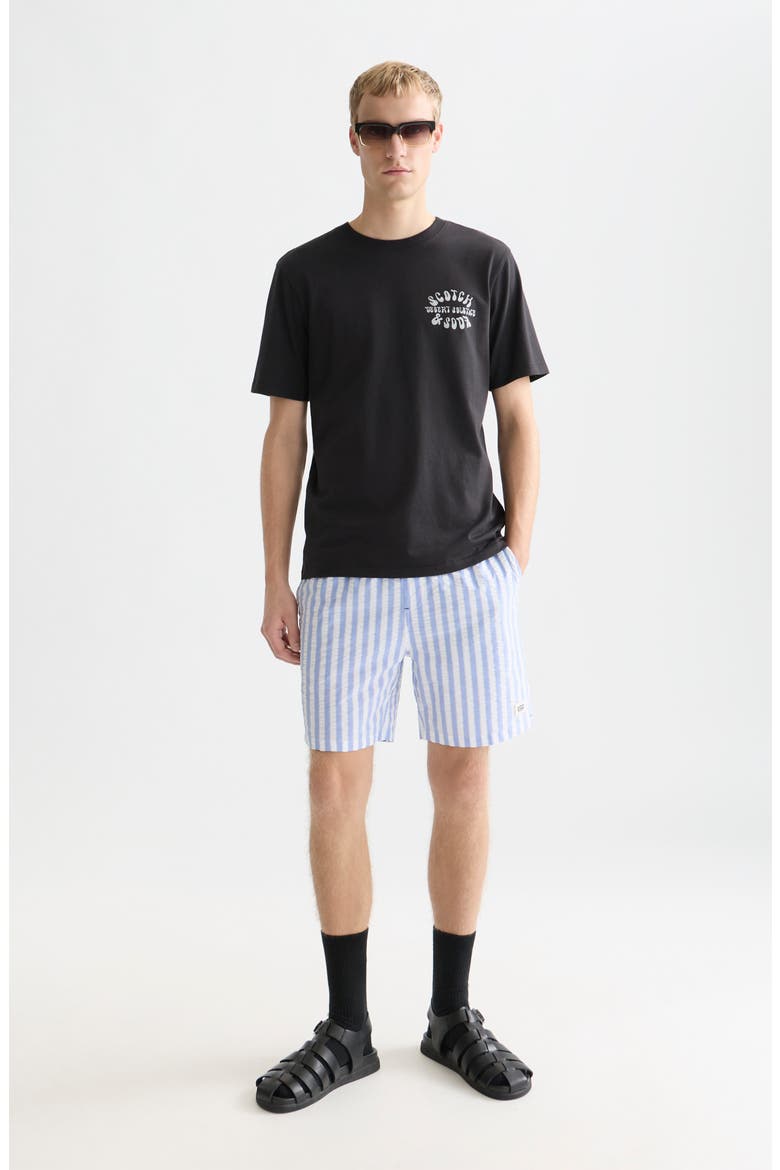 Stripe Midlength Swim Trunks, Alternate, color, CLASSIC STRIPE INFINITY