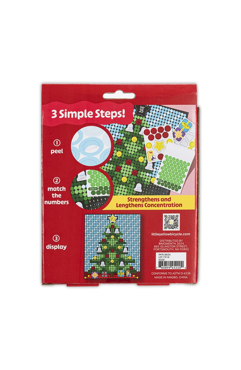 Little Yellow Bicycle Christmas Countdown Sticker Art Poster Kit, Alternate, color, Multicolored