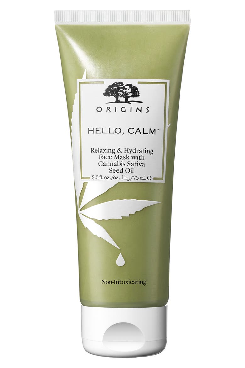 Hello, Calm™ Relaxing & Hydrating Face Mask with Cannabis Sativa Seed Oil, Main, color, NO COLOR