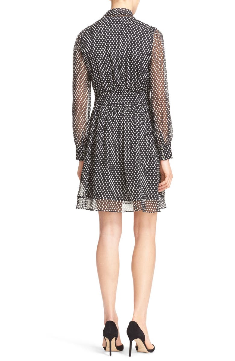 Diane von Furstenberg 'Arabella' Pinstripe Silk Dress, Alternate, color,