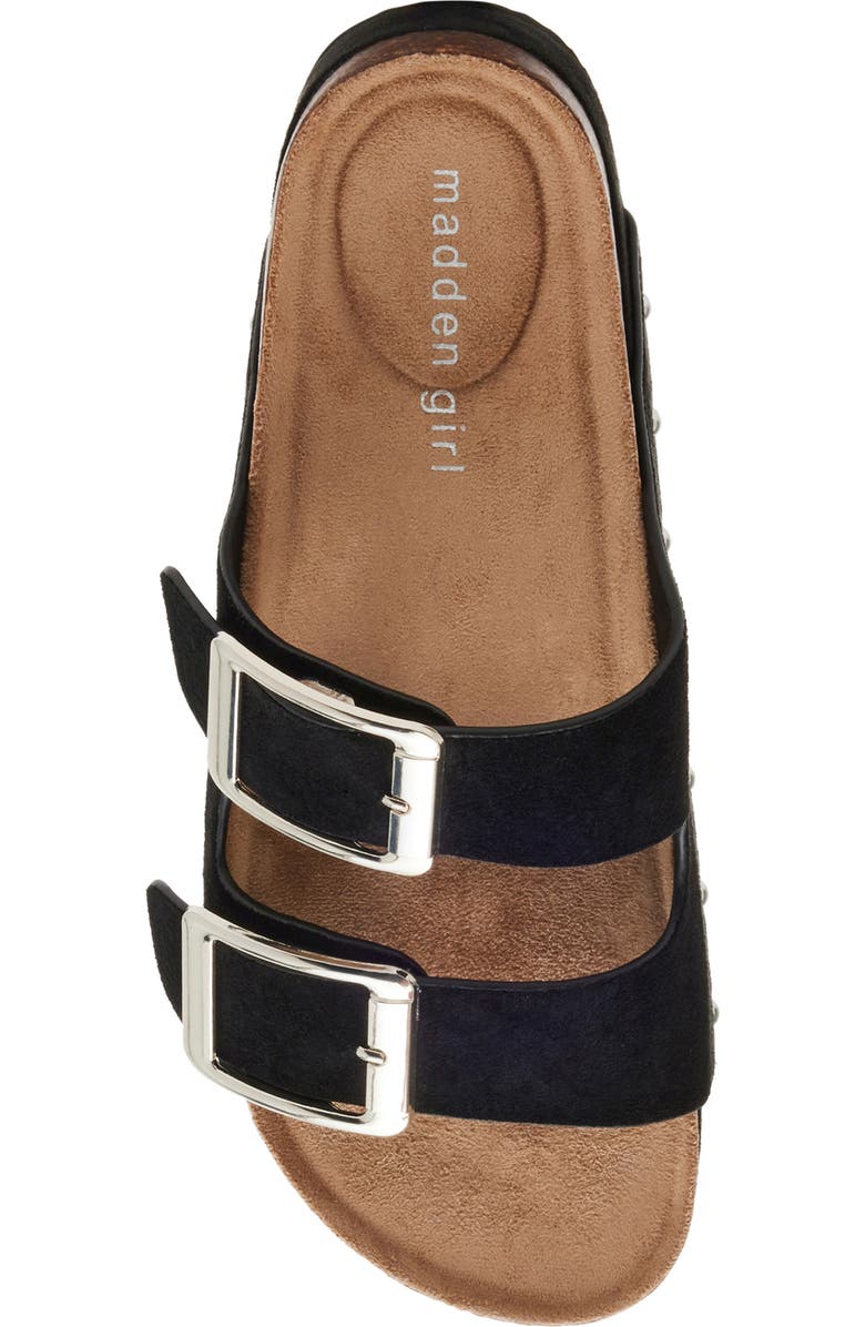 Madden Girl Babess Slide Sandal, Alternate, color, Black Fab