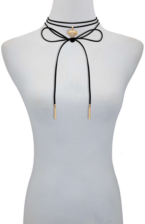 True Religion Suede Choker Necklace In Black