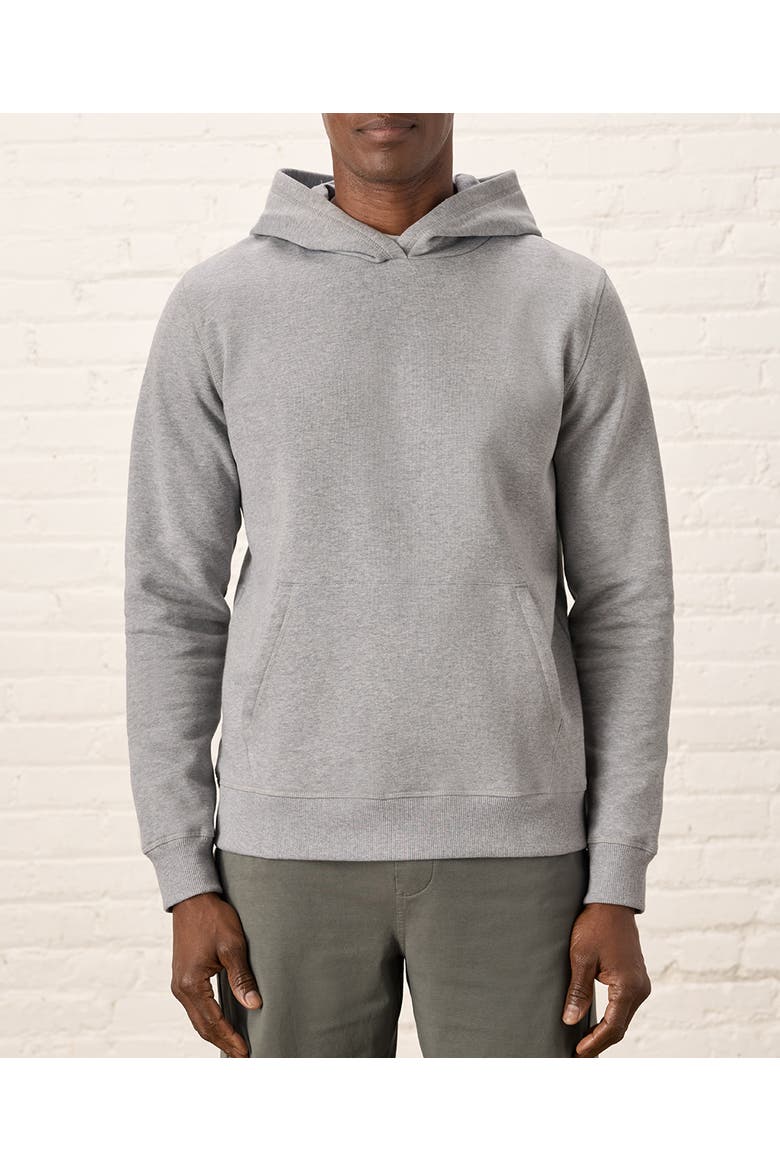 Organic Cotton Cloud Brushed Fleece Pullover Hoodie, Main, color, Heather Grey
