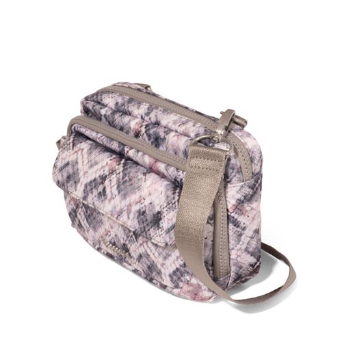 Baggallini Modern Double Zip Crossbody Bag In Boa Print
