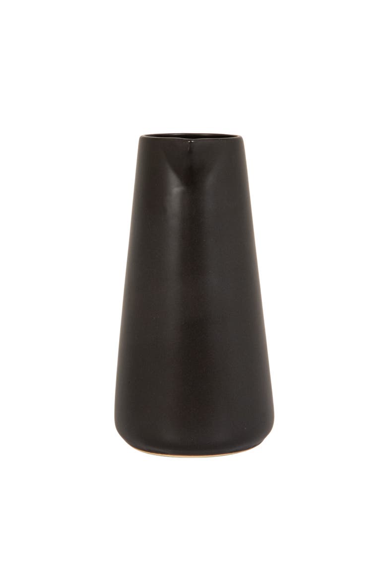 Modern Stoneware Pitcher, Black, Alternate, color, Black