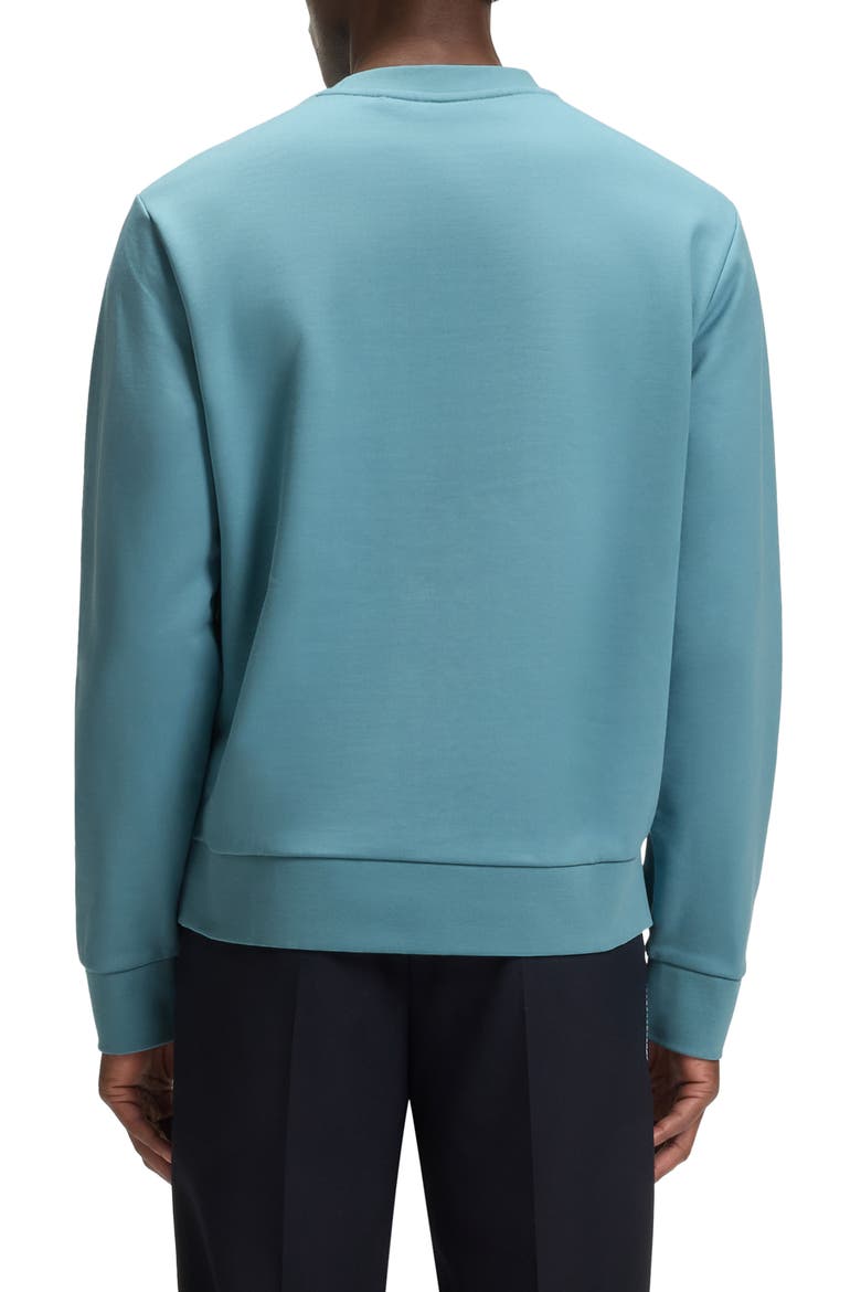 Soleri Logo Cotton Graphic Sweatshirt, Alternate, color, LIGHT / PASTEL BLUE